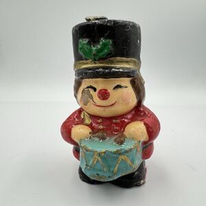 Vintage Christmas Toy Soldier Candle 3"‎ Drummer Drums